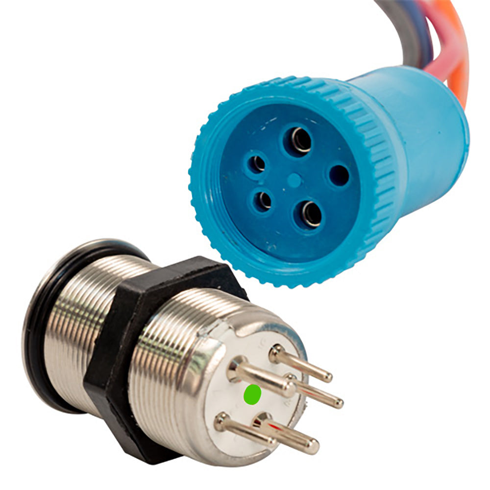 Bluewater 22mm Push Button Switch OffOn Momentary Contact BlueRed LED 1 Lead 905921131