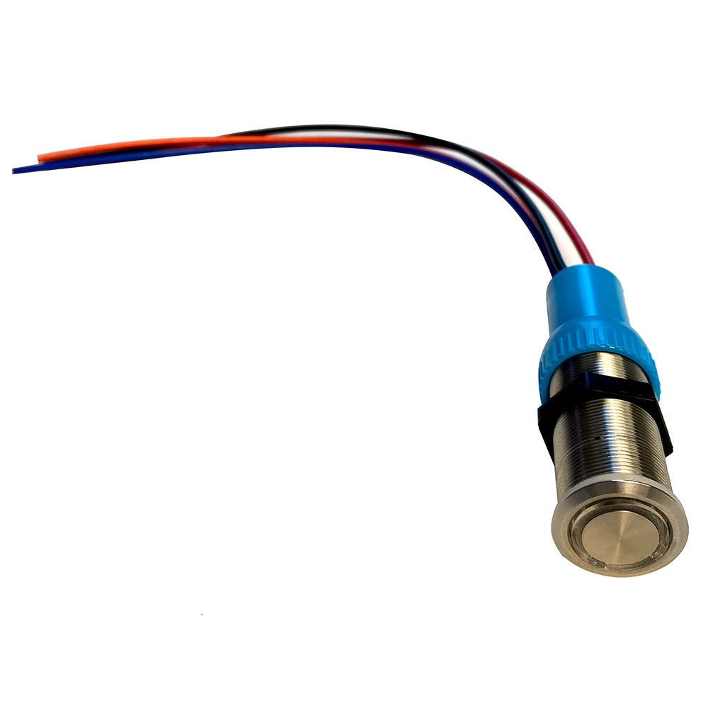 Bluewater 22mm Push Button Switch OffOnOn Double Momentary Contact BlueGreenRed LED 1 Lead 905921231