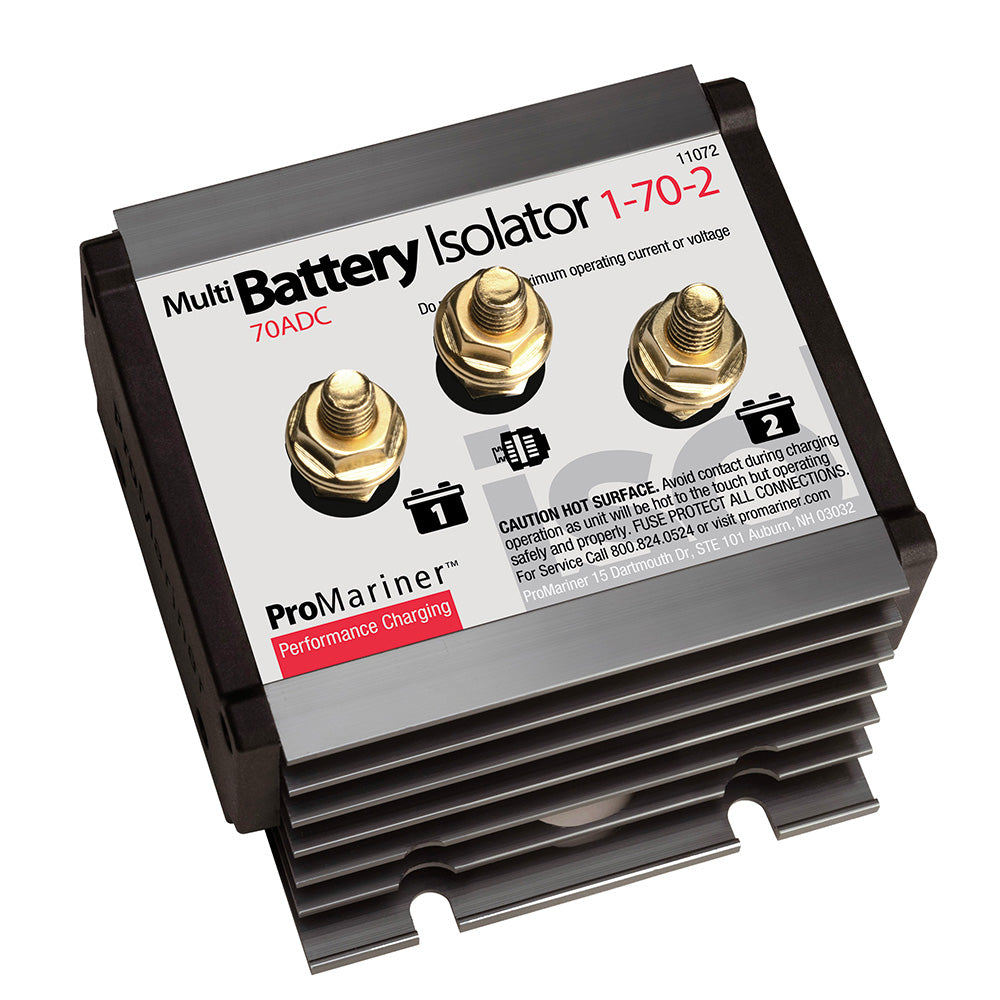 ProMariner Battery Isolator 1 Alternator 2 Battery 70 AMP 11072