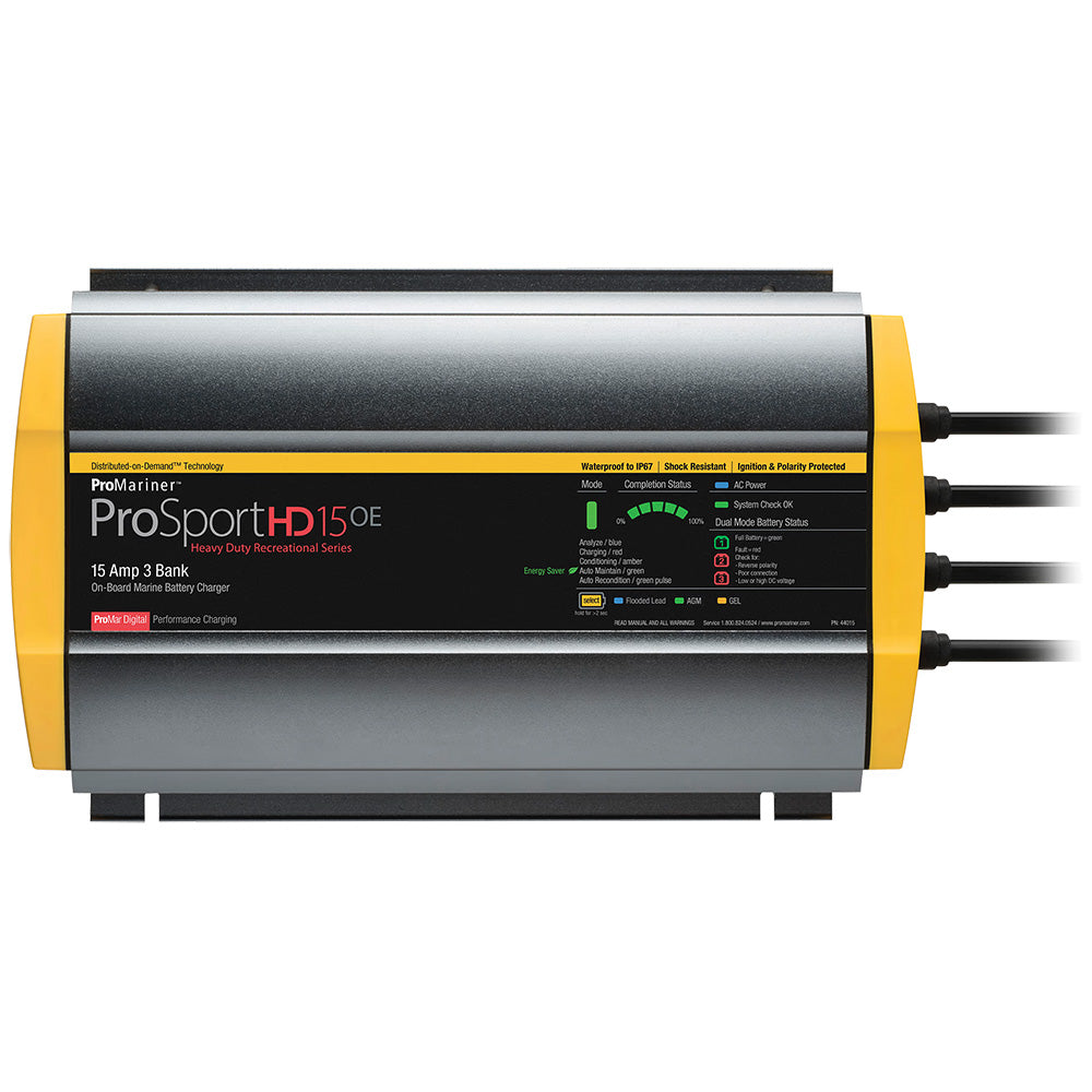 ProMariner ProSportHD 15 Gen 4 15 Amp 3Bank Battery Charger 44015