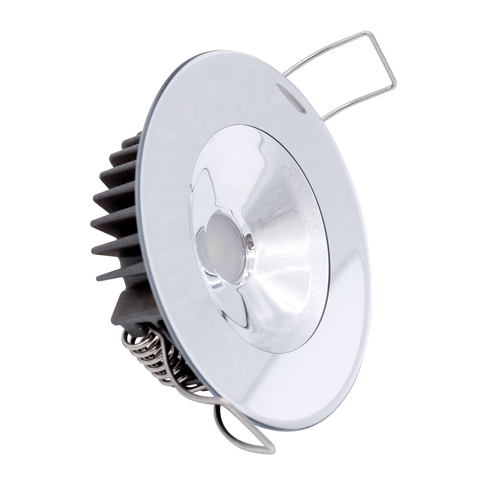 Lumitec Illusion Flush Mount LED Down Light Spectrum RGBW Cool White Mirrored Housing 117147