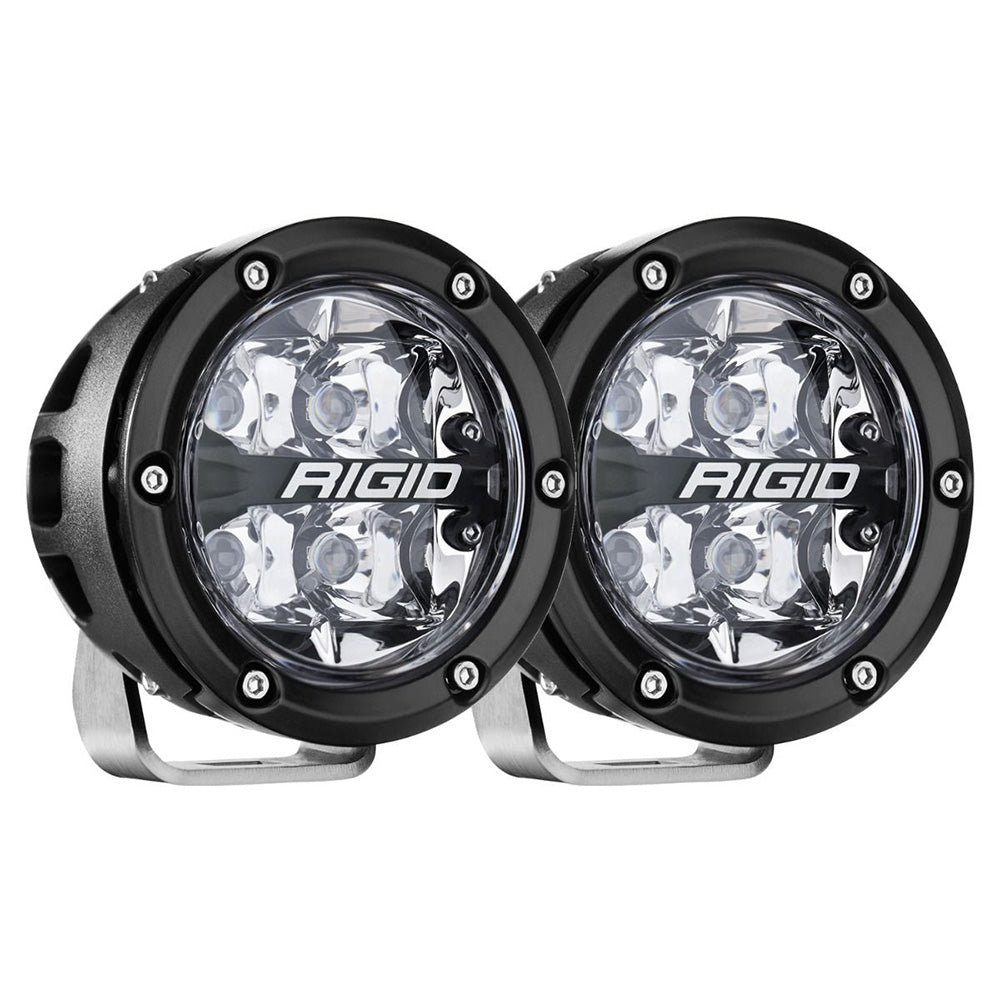 RIGID Industries 360Series RGBW 4 Offroad Spot Beam wRGBW Backlight Pods Set of 2 36402