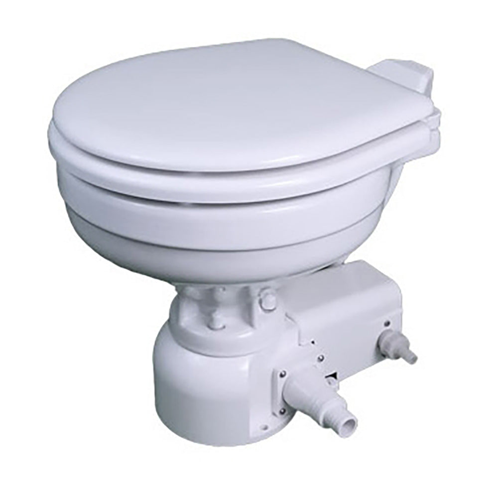 Raritan Sea Era QC Marine Size Pressurized Freshwater Toilet wMultifunction Panel White 12V 162MF01201