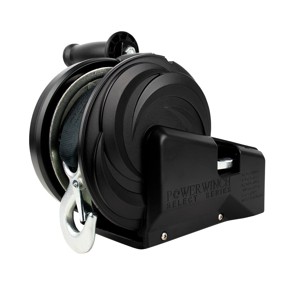 Powerwinch Select Series Winch 2500lb 2 Speed 6 Crank Arm Carbon Black 21400W25006BR