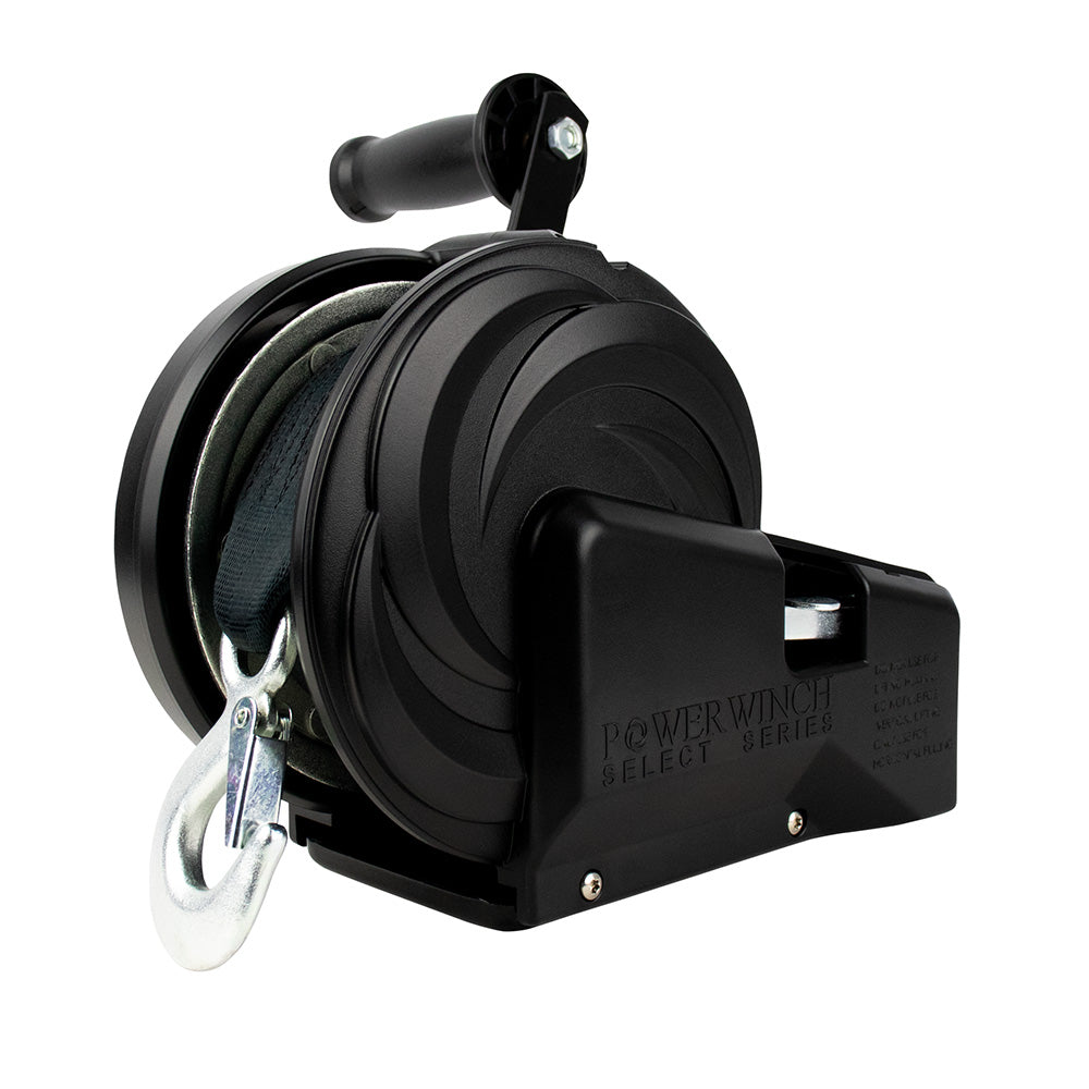 Powerwinch Select Series Winch 2500lb 2 Speed 8 Crank Arm Carbon Black 21400W25008BR