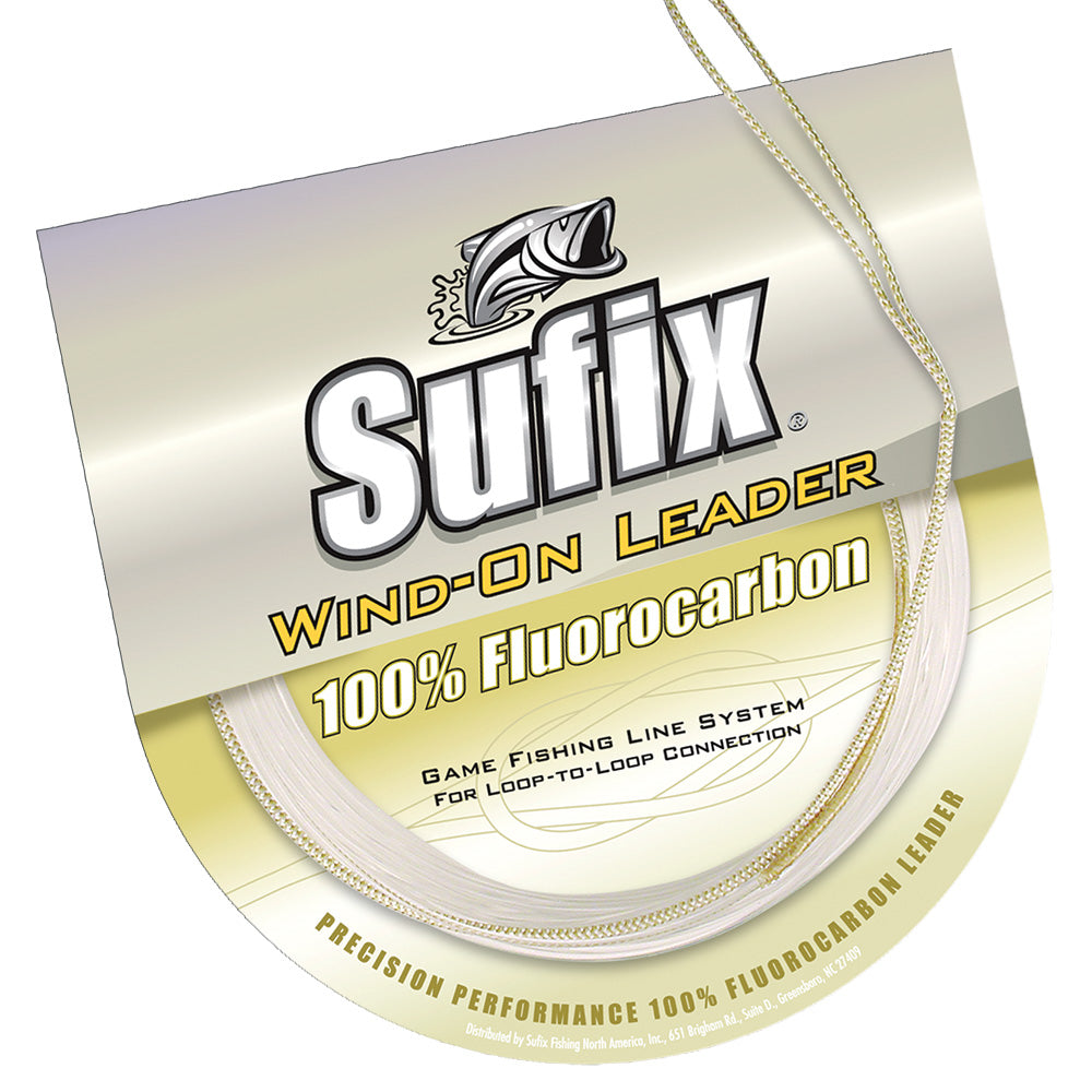 Sufix WindOn 100 Clear Fluorocarbon Leader 50lb 11 yds 700050F