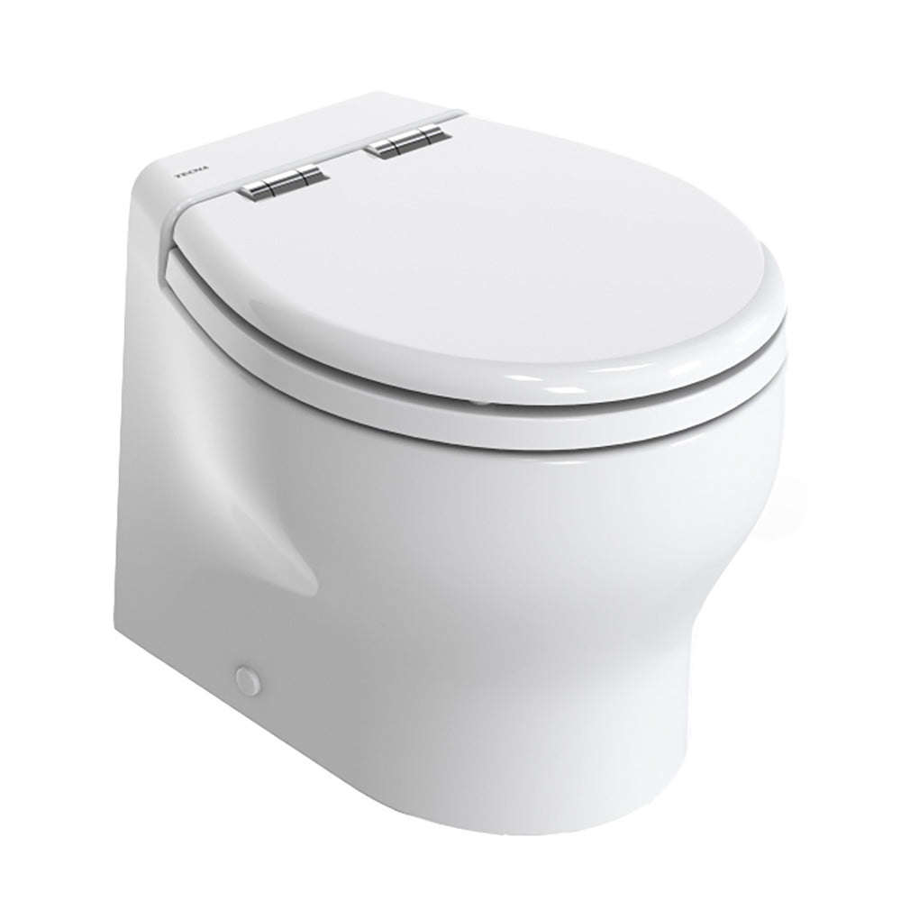 Thetford Silence 2G wWood Polyester Soft Close Seat Standard Solenoid Short White 24V TE2G024DWD00C00