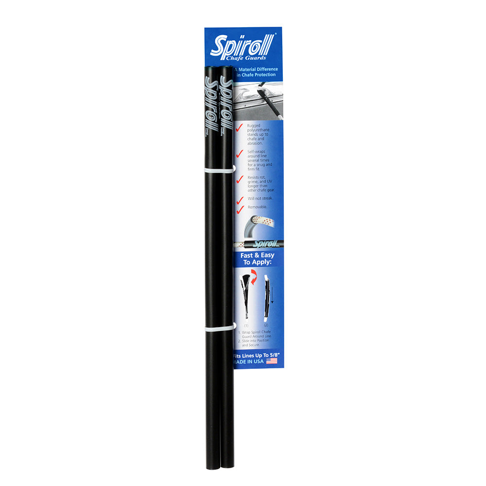 Spiroll Chafe Guard Black fLines up to 58 Diameter Pair SPL16BCG