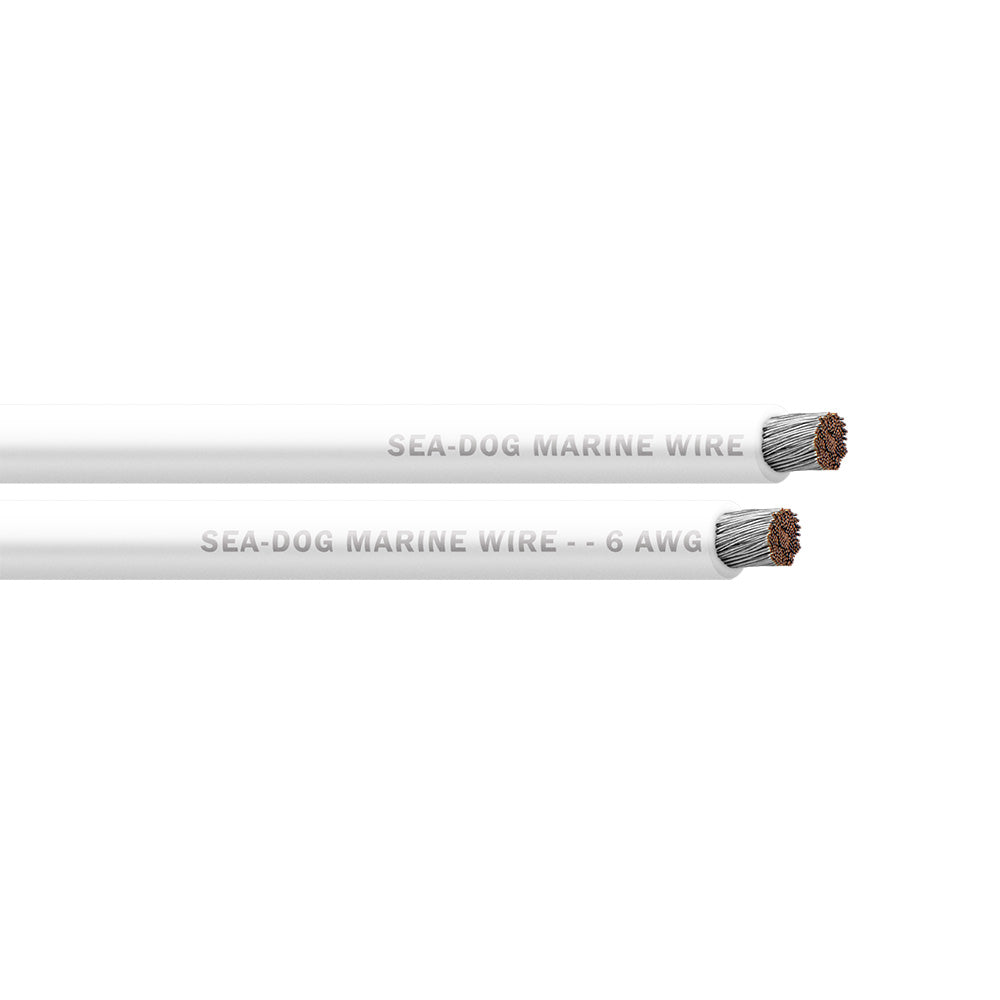 SeaDog 6 AWG White Battery Cable 500 8006057
