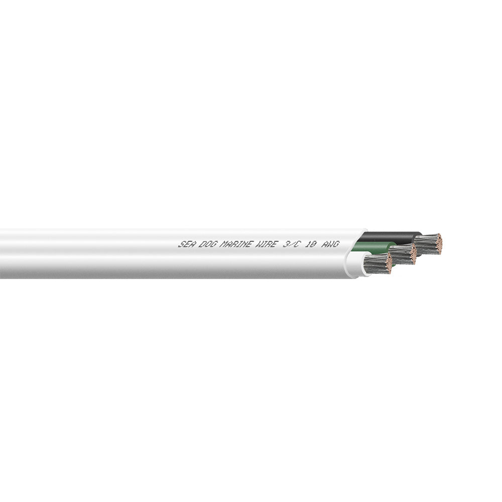 SeaDog 103 AWG Flat Triplex Wire WhiteGreenBlack 100 8010302