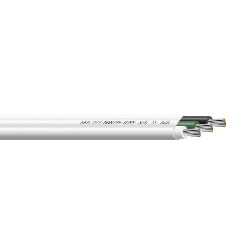 SeaDog 123 AWG Flat Triplex Wire WhiteGreenBlack 100 8012302