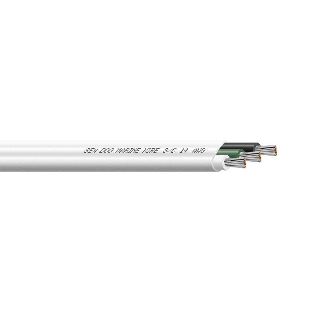 SeaDog 143 AWG Flat Triplex Wire WhiteGreenBlack 100 8014302
