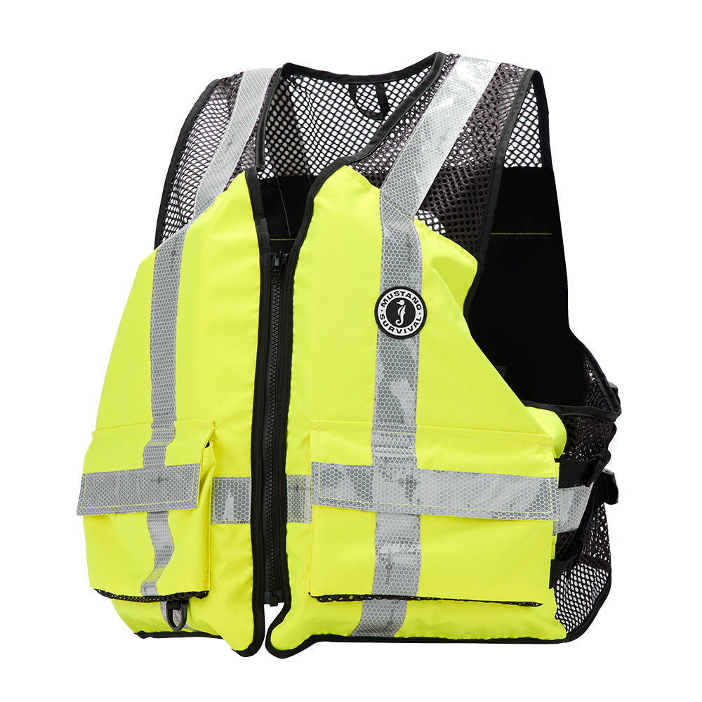 Mustang Industrial Mesh Vest HiVis Fluorescent Yellow Green SmallMedium MV1254T3239SM279