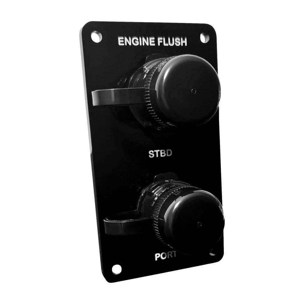 Flushmaster Vertical Dual Outlet Flush Port Reroute Black Acrylic 12 Barb SMQCR2BV12