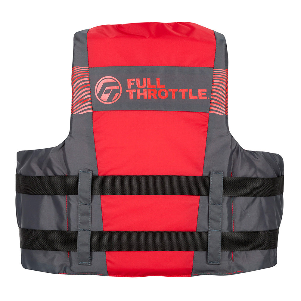 Full Throttle Adult Nylon Life Jacket SM BlackRed 11220010003026