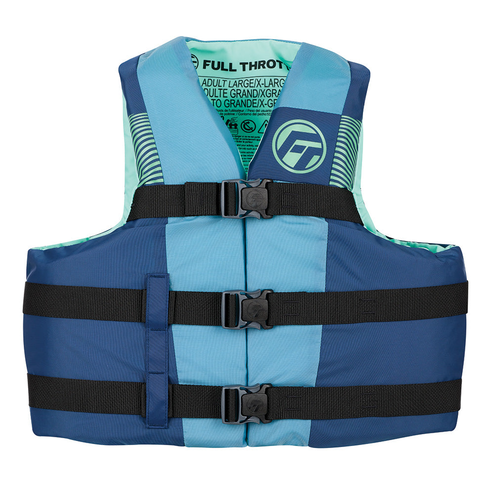 Full Throttle Adult Nylon Life Jacket LXL Blue 11220050005026