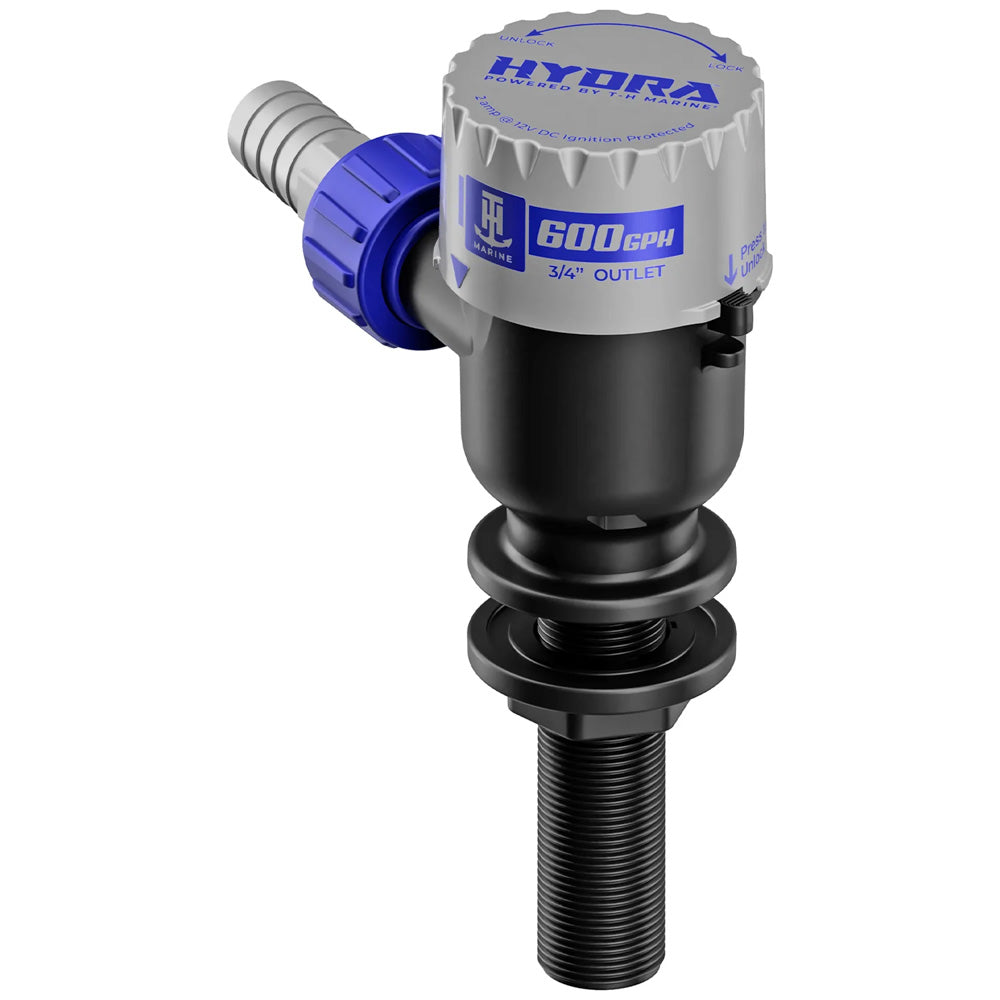 TH Marine HYDRA Livewell Pump 600 GPH 12V Long Nozzle PMPLWL6DP