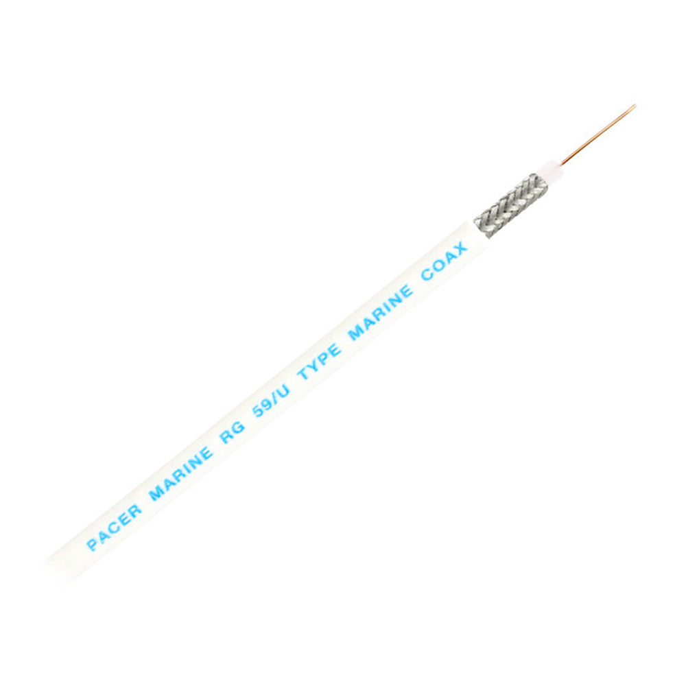 Pacer RG59UW Coax Cable White 200 MRG59UW200