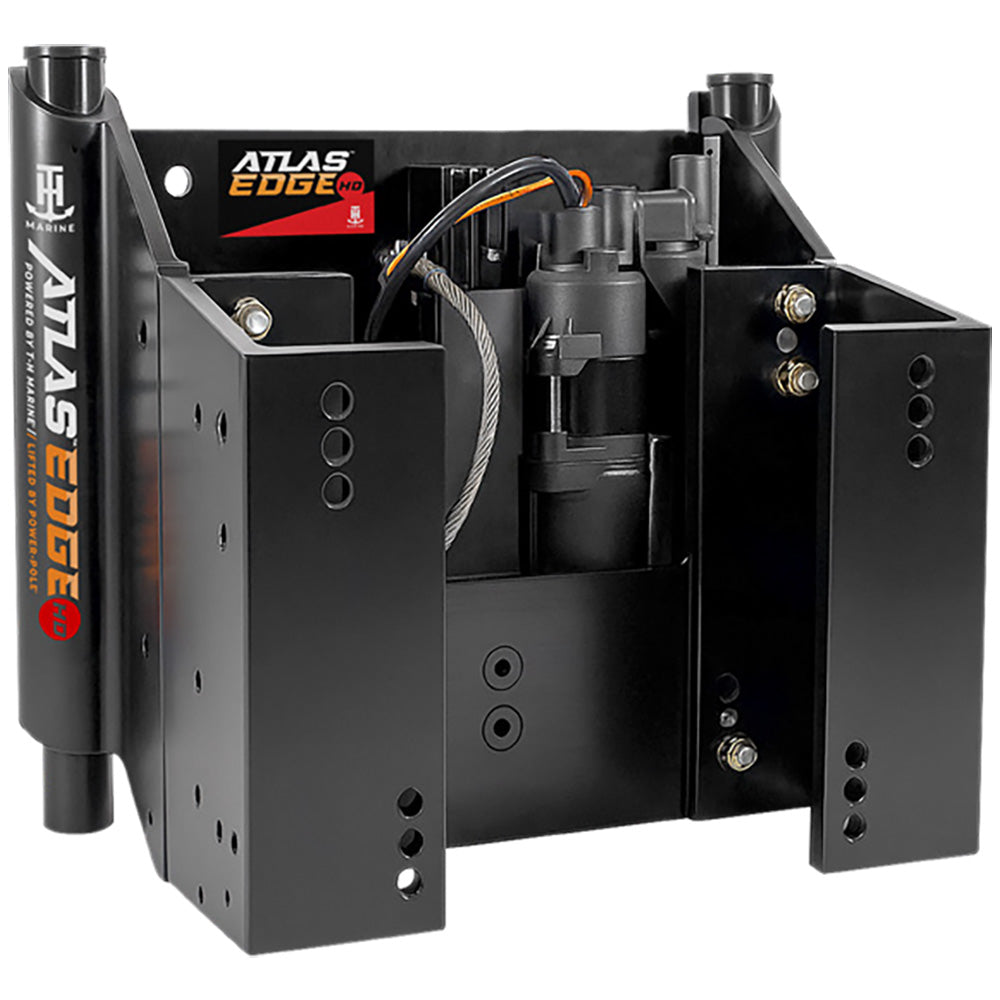TH Marine ATLAS EDGE 4 Set Back Hydraulic Jack Plate Heavy Duty Black AHJE4VHDBDP