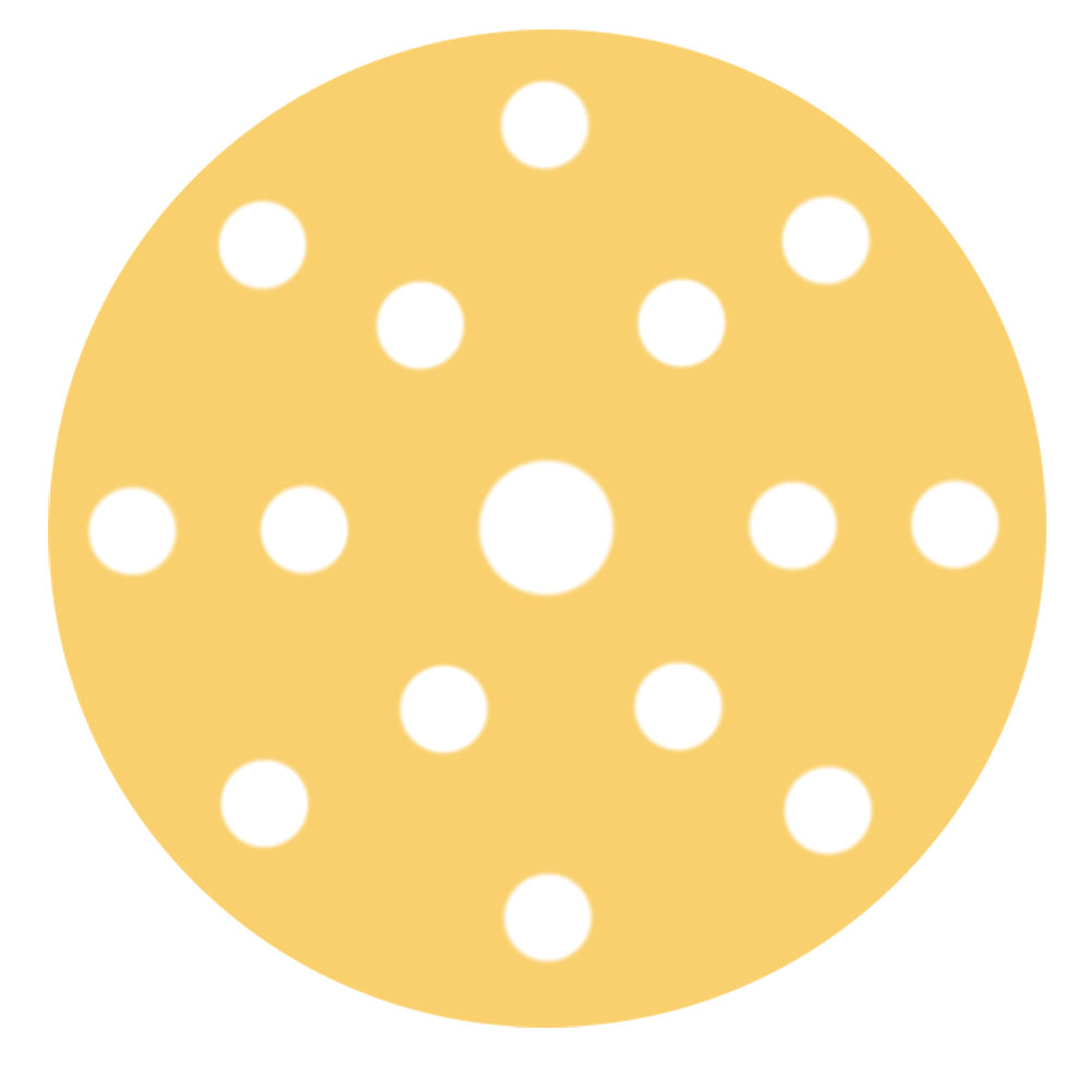 RUPES MULTIPURPOSE Paper Abrasive Discs 150mm 6 15 Holes P180 Grit Box of 100pcs 945PD180