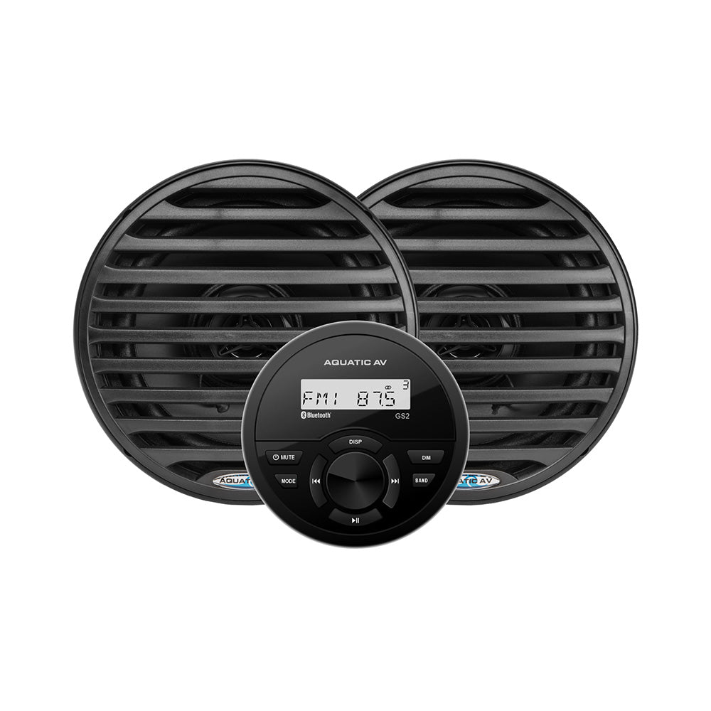 Aquatic AV GS2 Gauge Stereo Pair of EC652 65 Black Speakers CK304