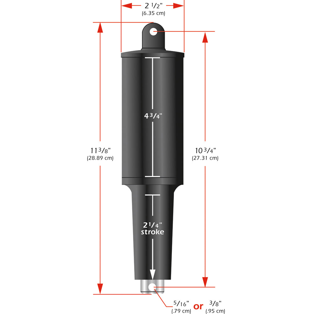Lenco 101XD Extreme Duty Actuator 12V 214 Stroke 516 Hardware 15055001