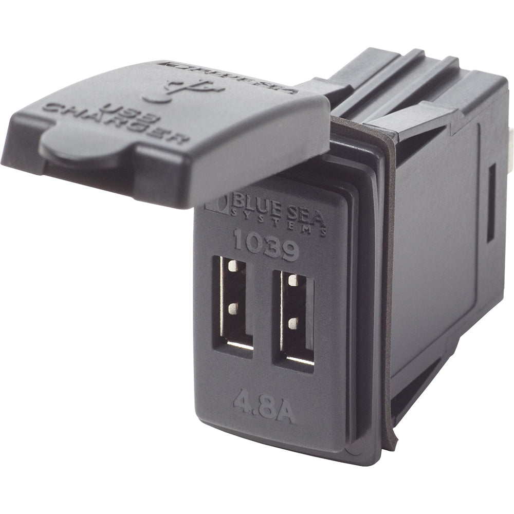 Blue Sea Dual USB Charger 24V Contura Mount 1039