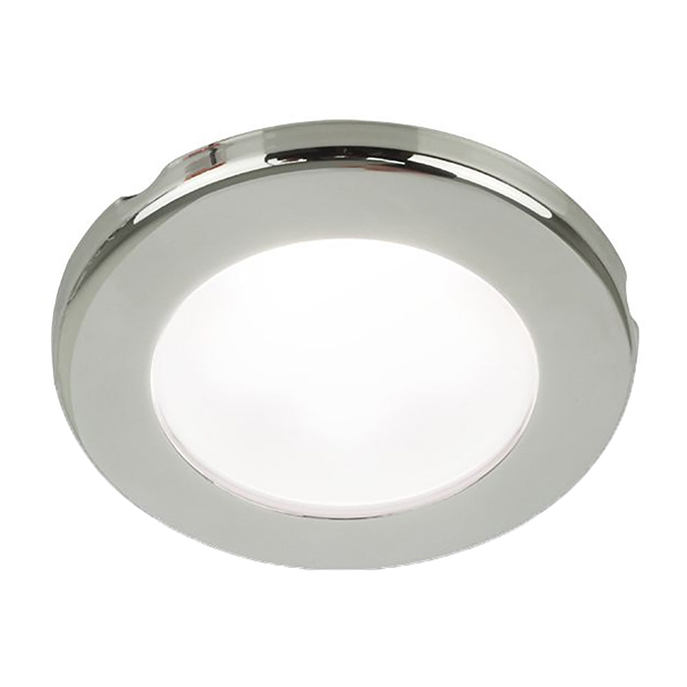 Hella Marine EuroLED 75 3 Round Screw Mount Down Light White LED Stainless Steel Rim 24V 958110121
