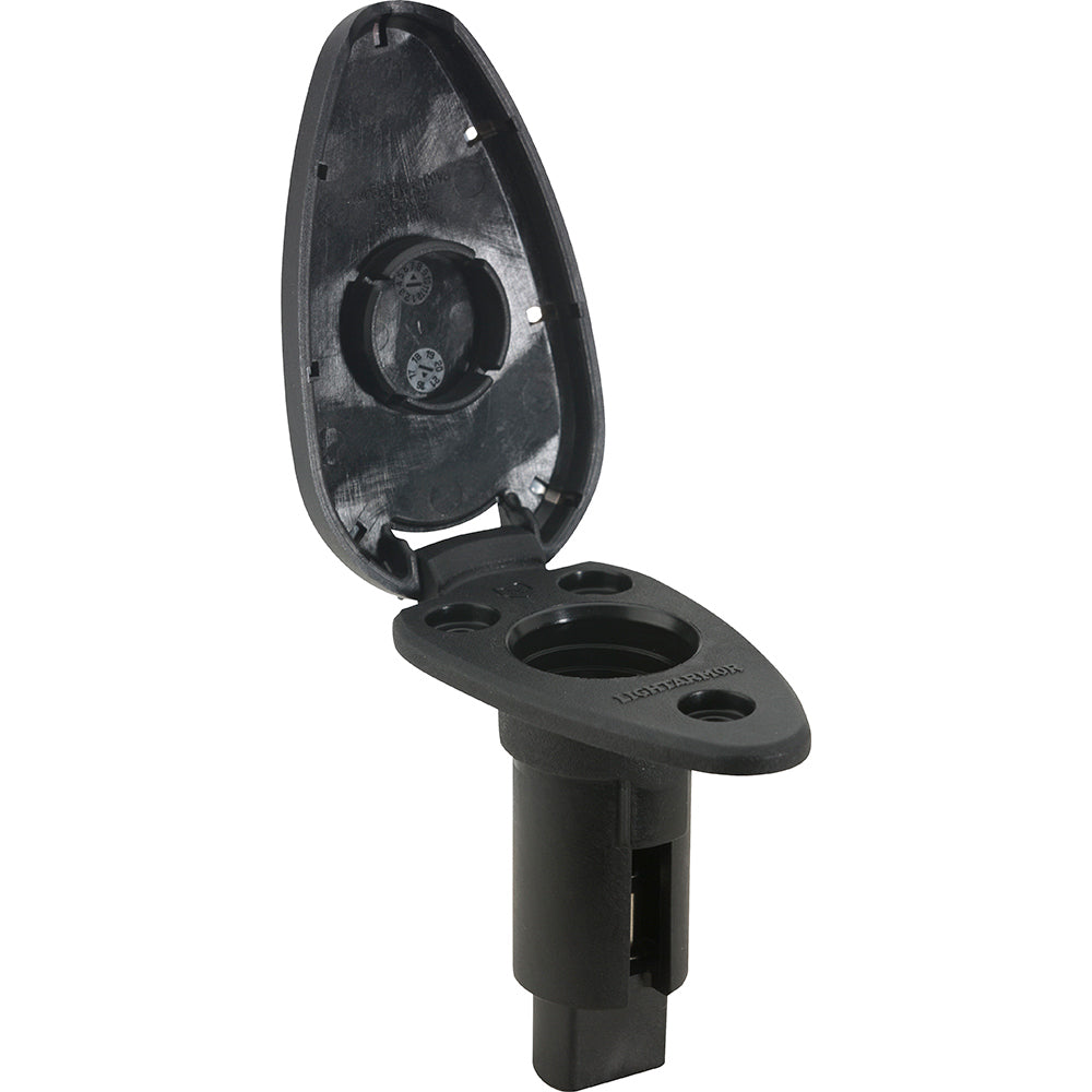 Attwood LightArmor PlugIn Base 2 Pin Black Teardrop 910T2PB7