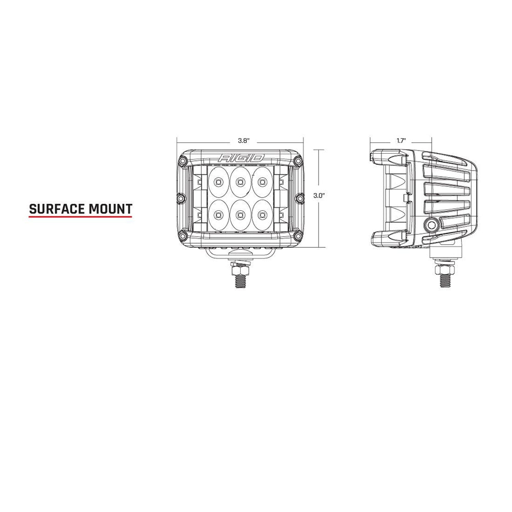 RIGID Industries DSS Series PRO Driving Surface Mount Pair Black 262313
