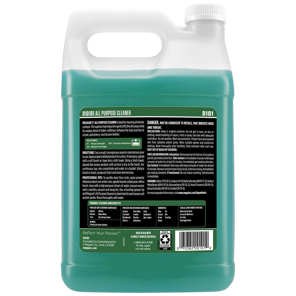 Meguiars Detailer All Purpose Cleaner 1Gallon Case of 4 D10101CASE