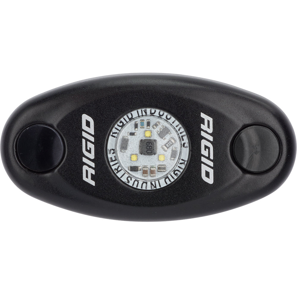 RIGID Industries ASeries Black Low Power LED Light Single Cool White 480033