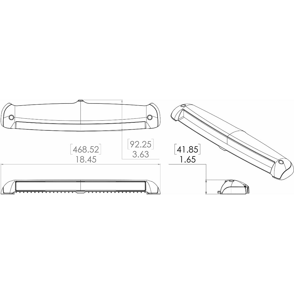 Lumitec Razor 18 Light Bar Flood White 101586