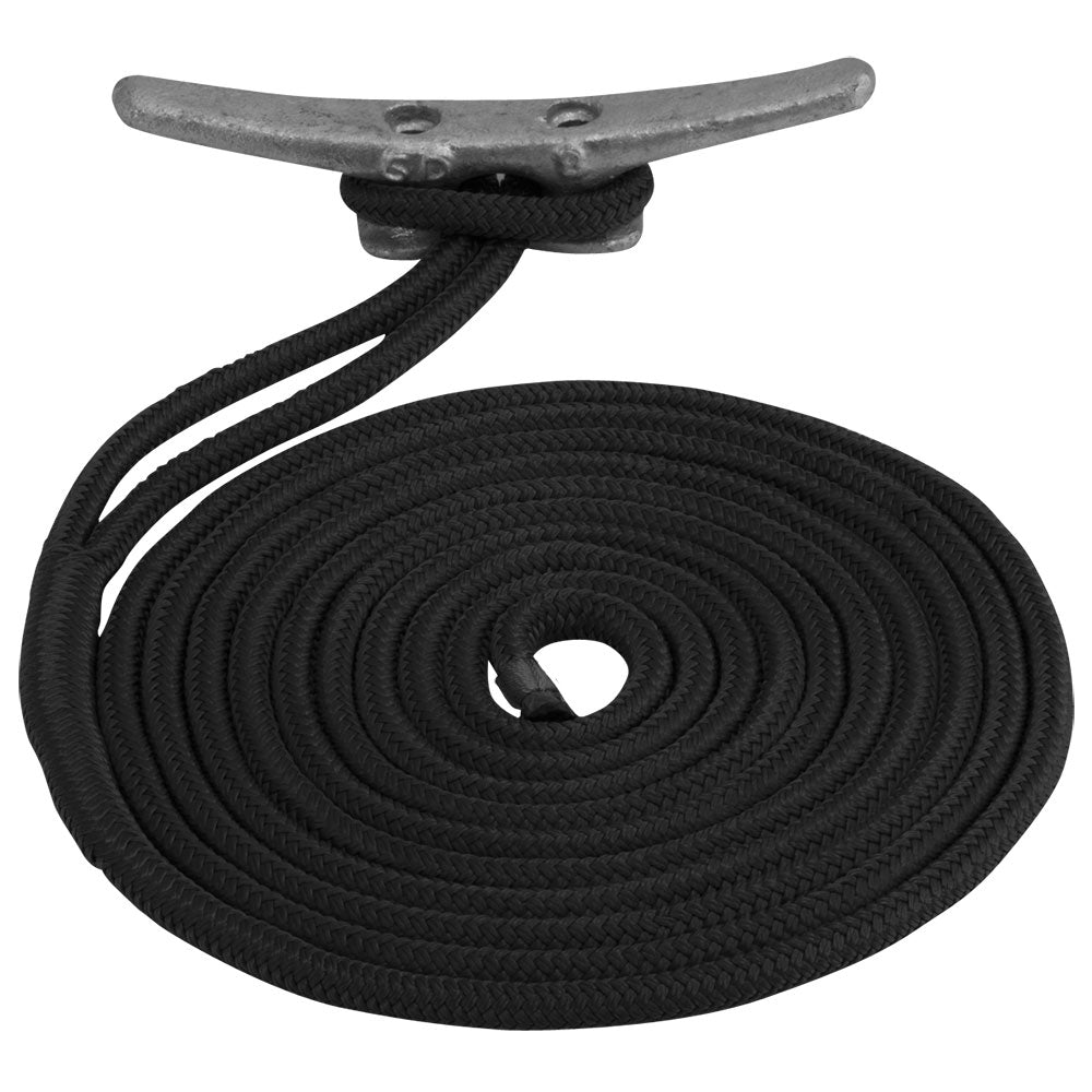 SeaDog Double Braided Nylon Dock Line 58 x 50 Black 302116050BK1