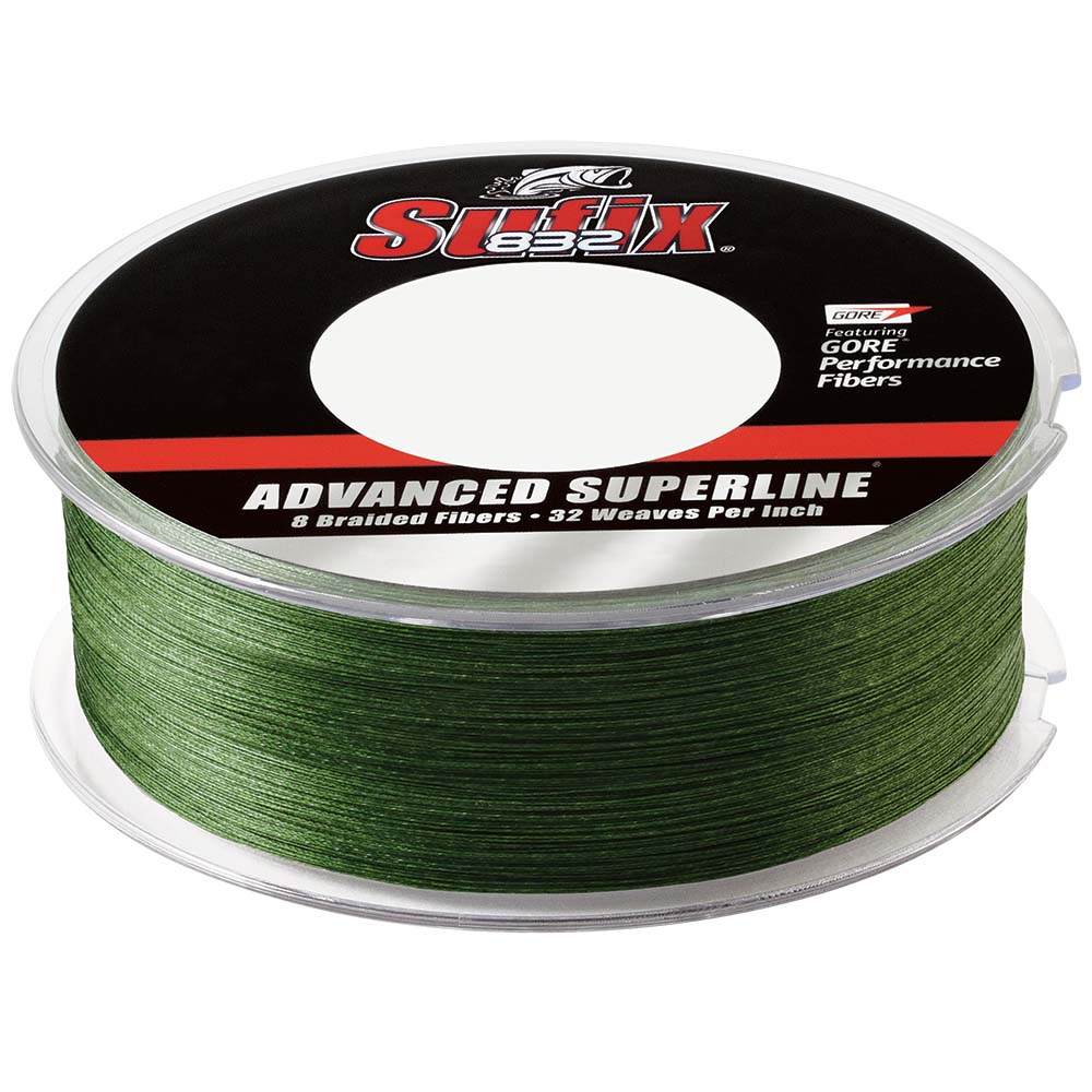 Sufix 832 Advanced Superline Braid 6lb LowVis Green 600 yds 660206G