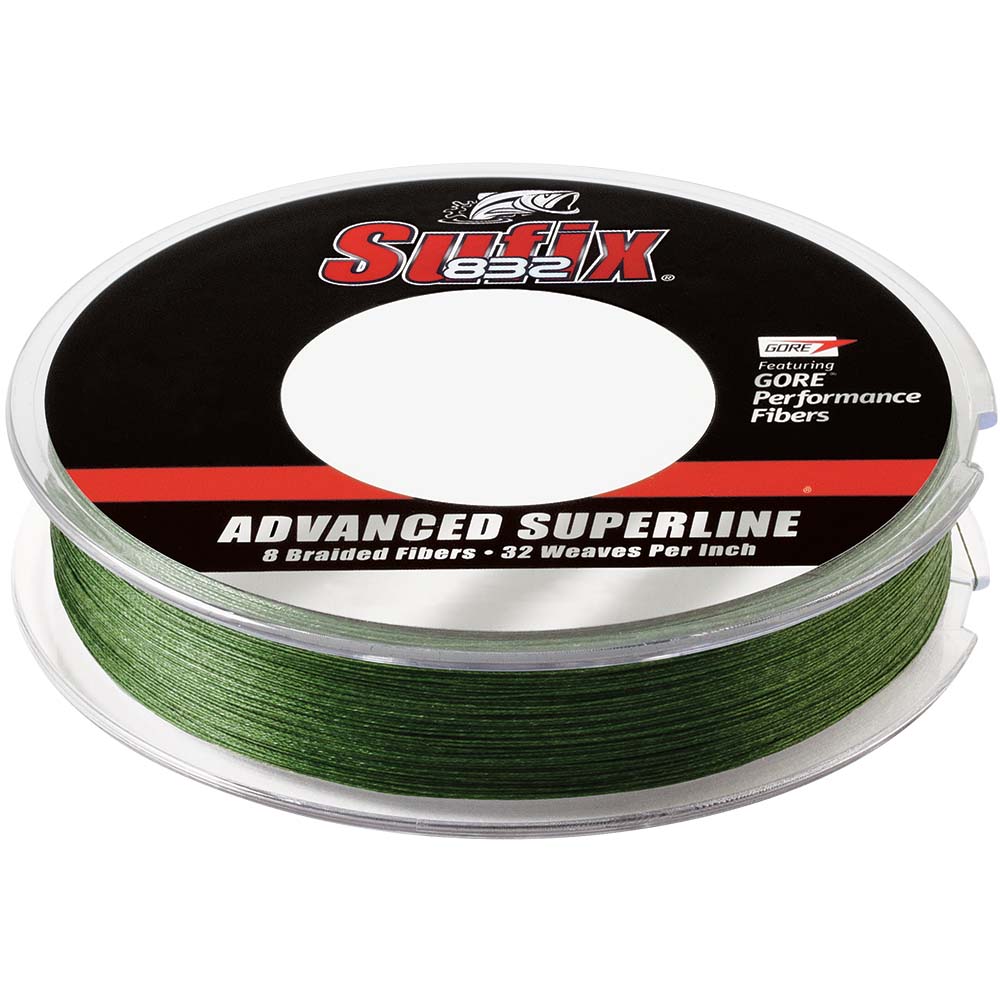 Sufix 832 Advanced Superline Braid 20lb LowVis Green 150 yds 660020G