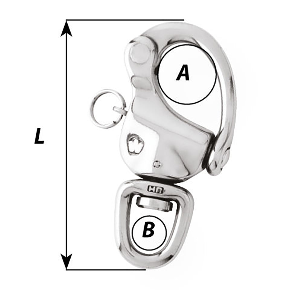 Wichard 378 Snap Shackle wSwivel Clevis Pin 2476W