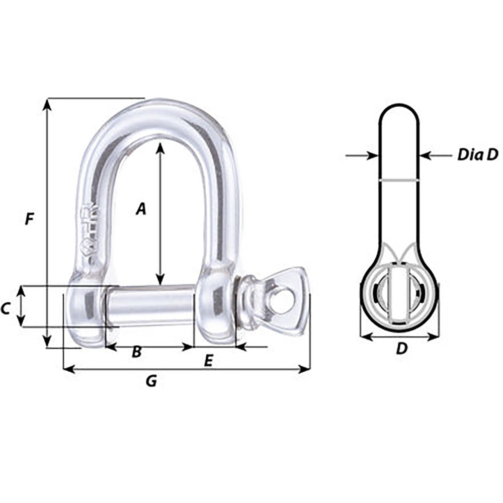 Wichard HR D Shackle Diameter 1564 11204W