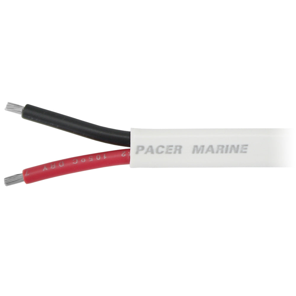 Pacer 62 AWG Duplex Cable Flat Cable RedBlack Sold By The Foot W62DCFT