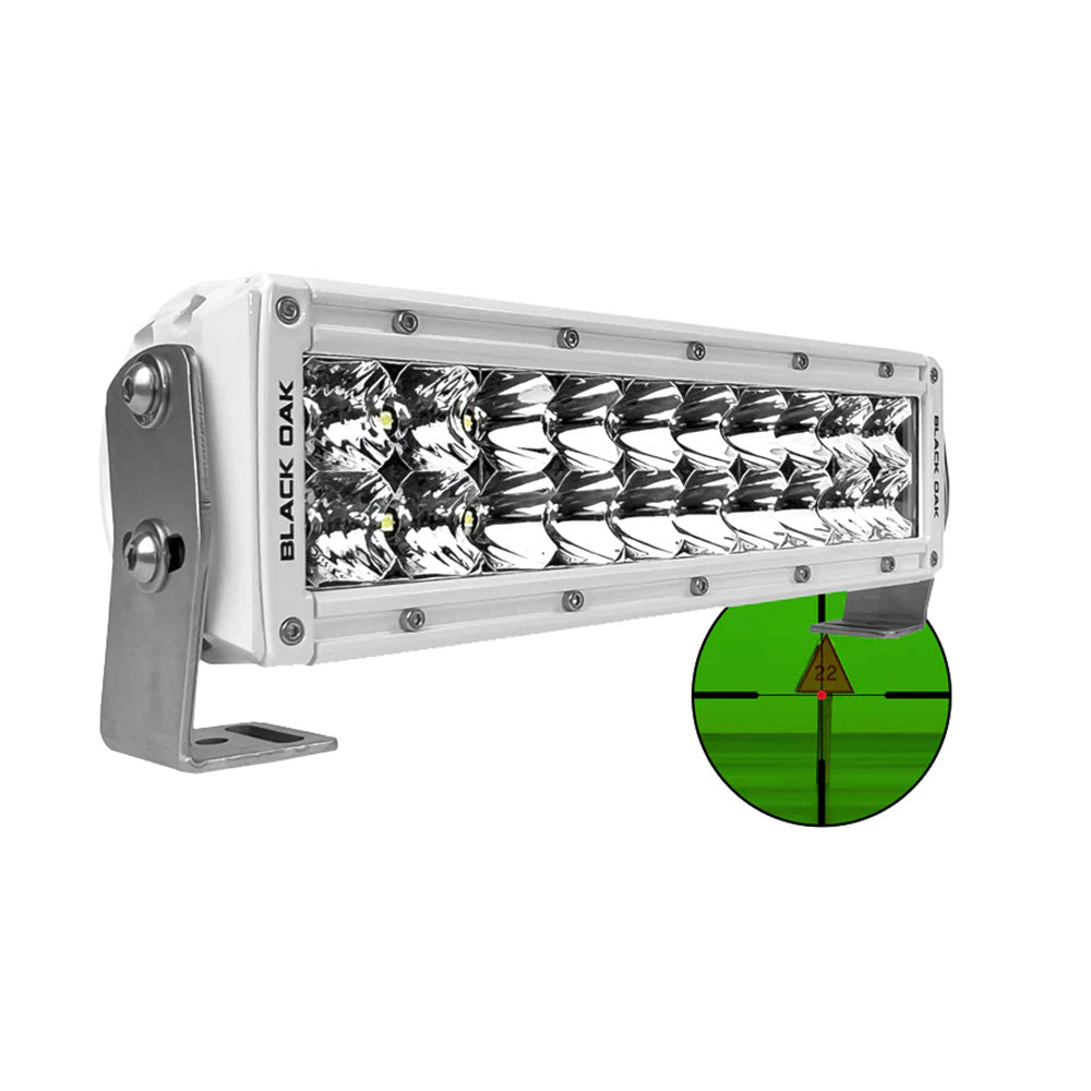 Black Oak Pro Series 30 10 850nm Infrared Marine LED Double Row Light Bar Combo Optics White Housing 10MIR850