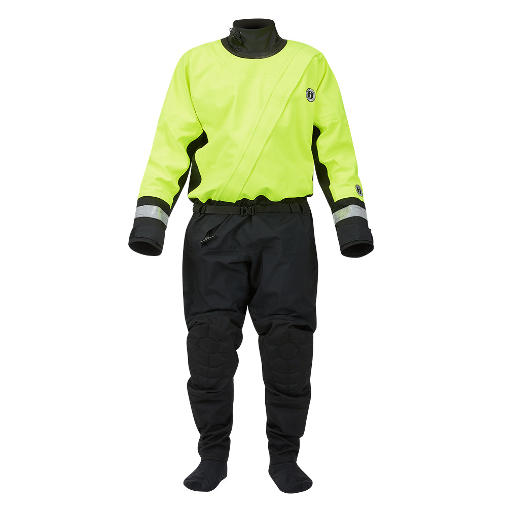 Mustang MSD576 Water Rescue Dry Suit Fluorescent Yellow GreenBlack Large MSD57602251L101