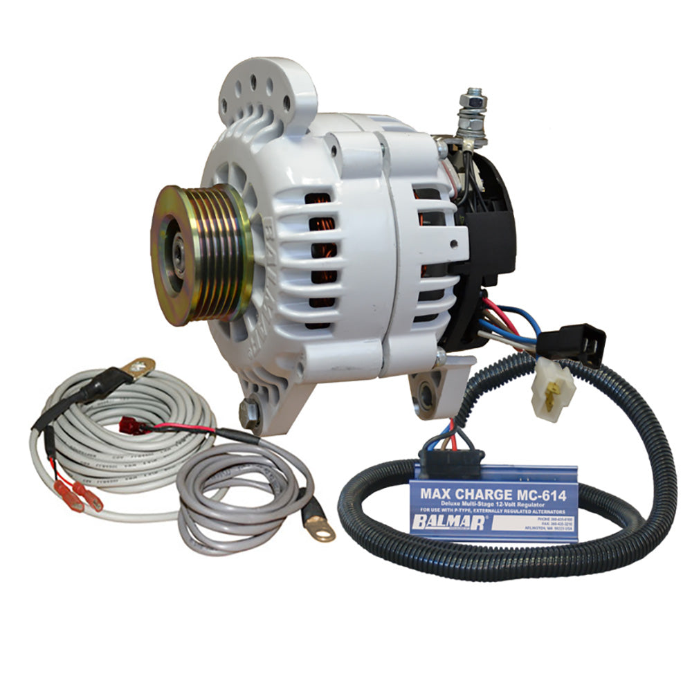 Balmar Alternator 100 AMP Kit 12V 315 Dual Foot Saddle K6 Pulley Regulator Temp Sensor 60YPMC100K6