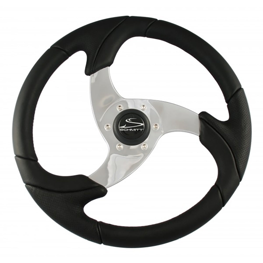 Schmitt Marine Folletto 142 Wheel Black Polished Polyurethane 34 Tapered Shaft wBlack Center Cap PU026104R