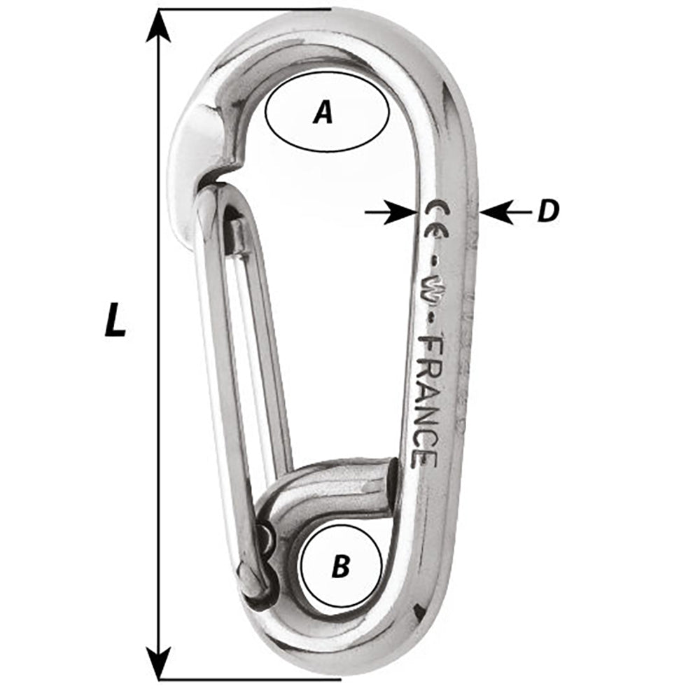 Wichard Symmetric Carbin Hook 120mm Length 1532 2317W