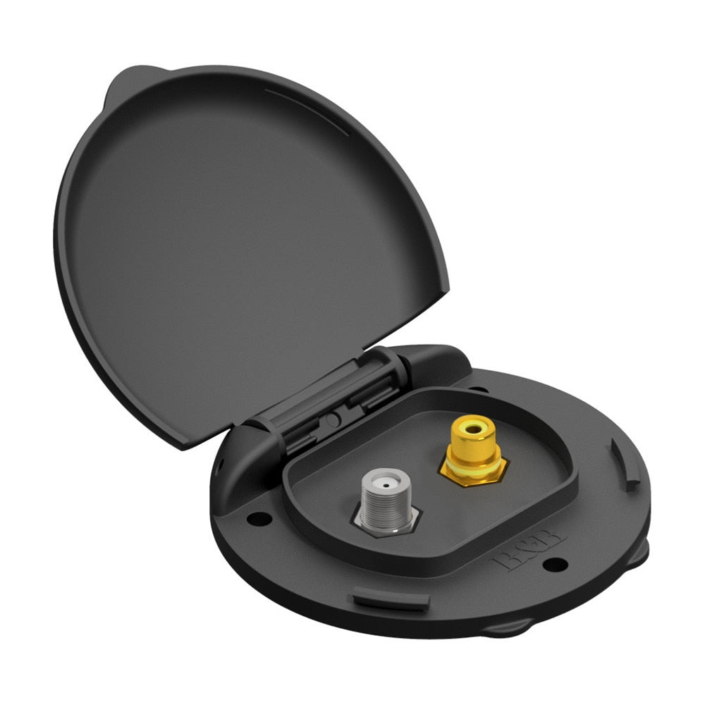 B&B Molders Compact Enclosure, Conceal COAX & RCA Video Jacks, Black : BBT-301-035-00010
