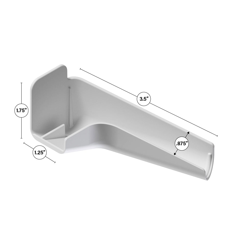 B&B Molders Long Right Flexible Rain Gutter Spout, Polar White : BBT-712-024-00019