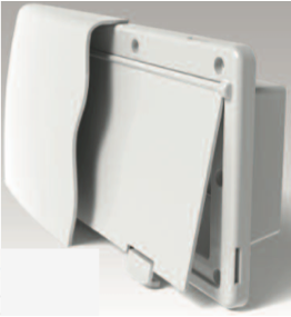 B&B Molders Endura Exhaust Vent, 1-1/2" Flange, Polar White : BBT-713-014-00004
