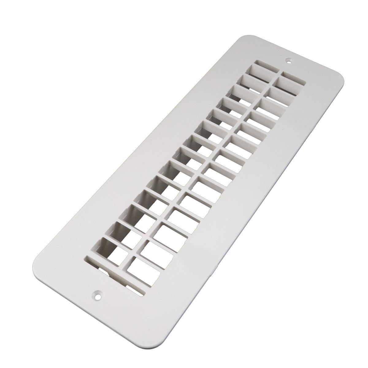 B&B Molders Floor Register, 2" x10", No Damper, Polar White : BBT-722-017-00002