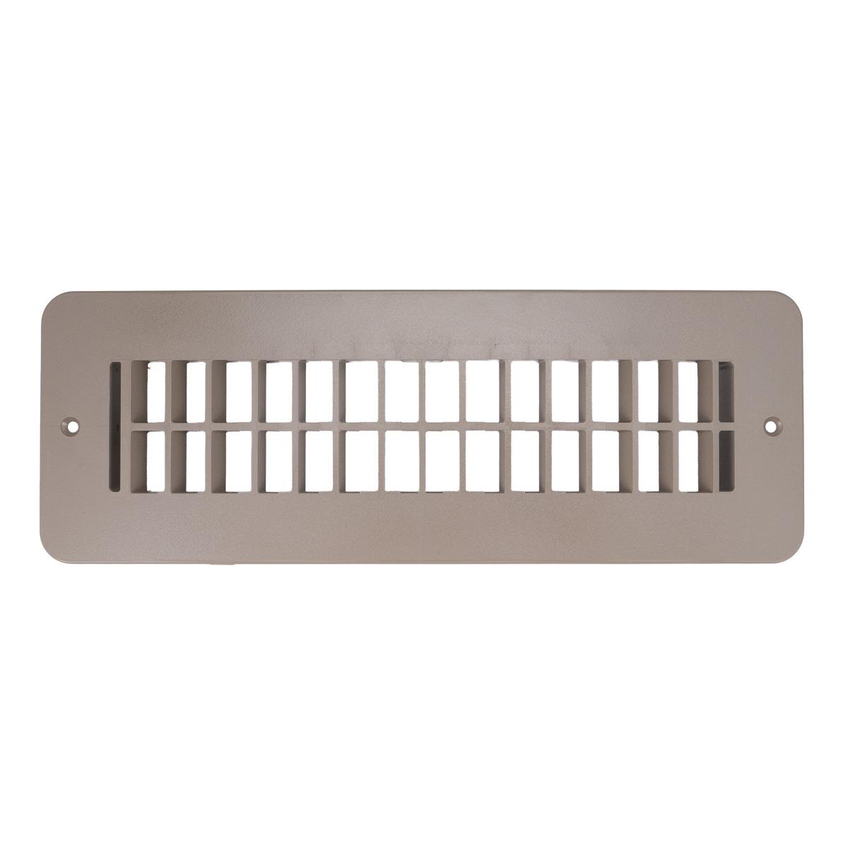 B&B Molders Floor Register, 2" x 10", No Damper, Tan : BBT-722-017-00003