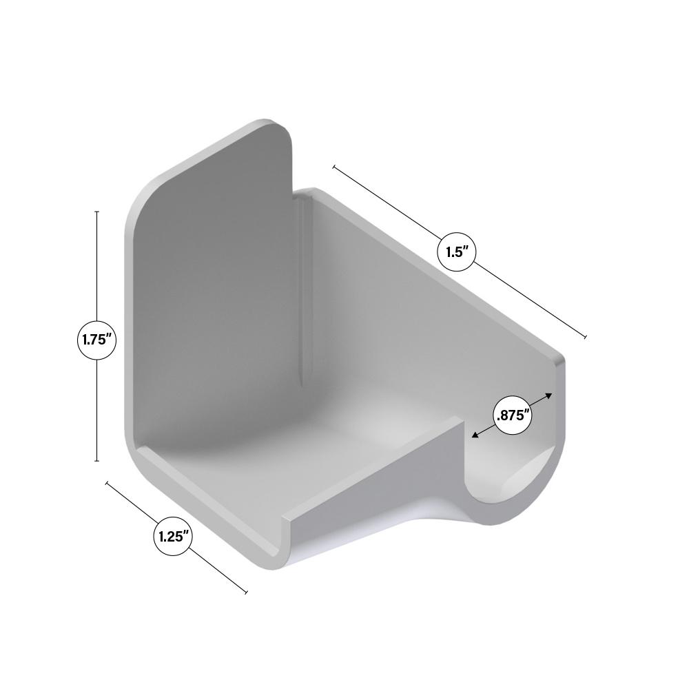 B&B Molders Short Right Rain Gutter Spout, Polar White : BBT-722-024-00005